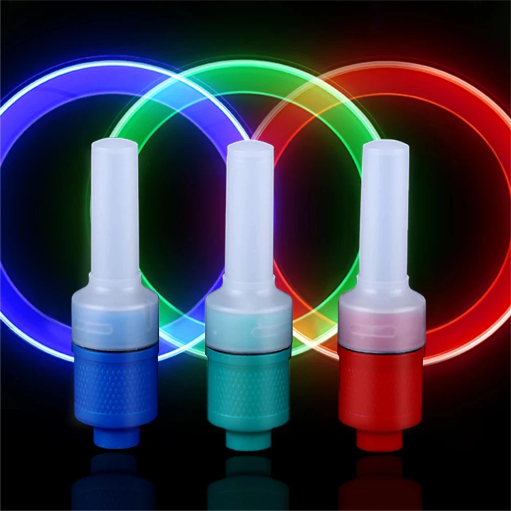 LED Bicycle Light Neon Bike Spoke Light Waterproof Motorcycle Car Wheel Spoke Light Tire Valve Dust Cap Lamp Cycling Accessories