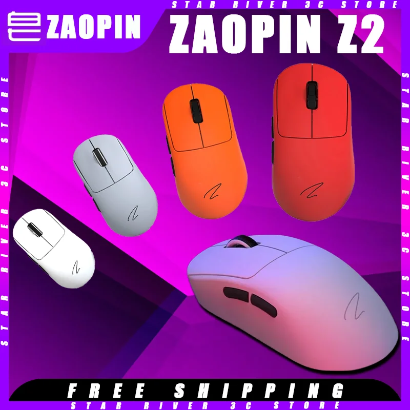 

Zaopin Z2 Gaming Mouse Tri-mode Wireless 2.4G Bluetooth Paw3395 Sensor Lightweight Gamer Mouse Customized Pc Gamer Accessories