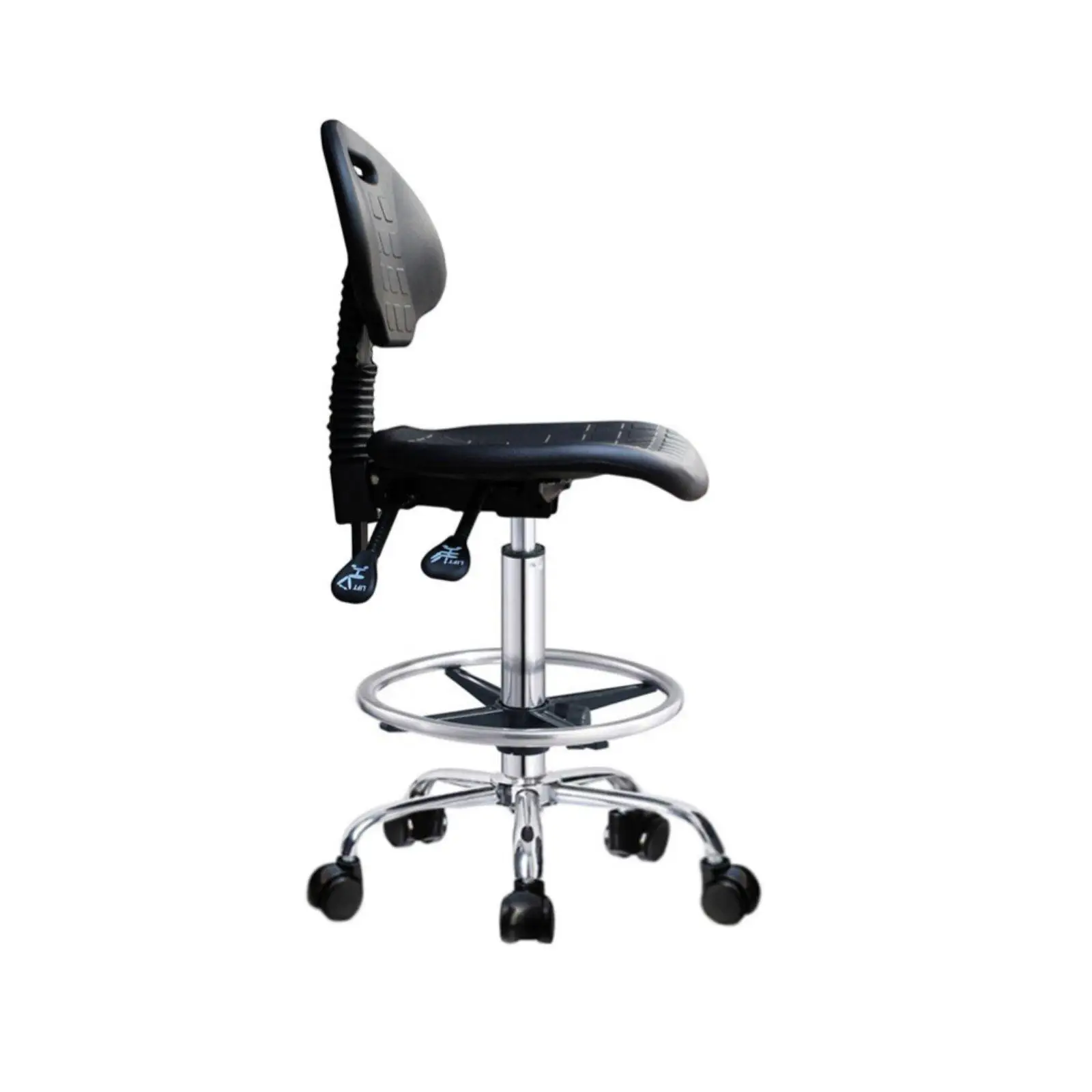 Anti-static Rolling Chair Ergonomic Seating Adjustable Office Chair with Wheels for Electronics and Cleanroom Tasks