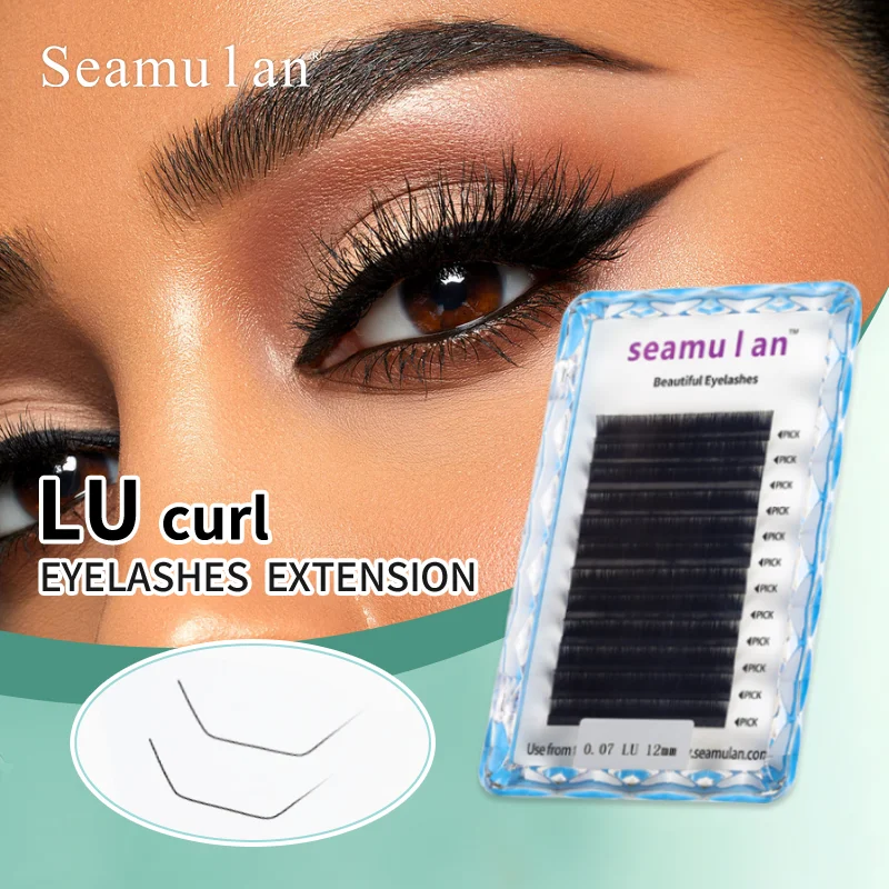 LU Curl Individual Eyelashes Mix 8-13mm Handmade Korean PBT Natural Silk Mink Matte Extension False Lashes Faux Cils Maquillage