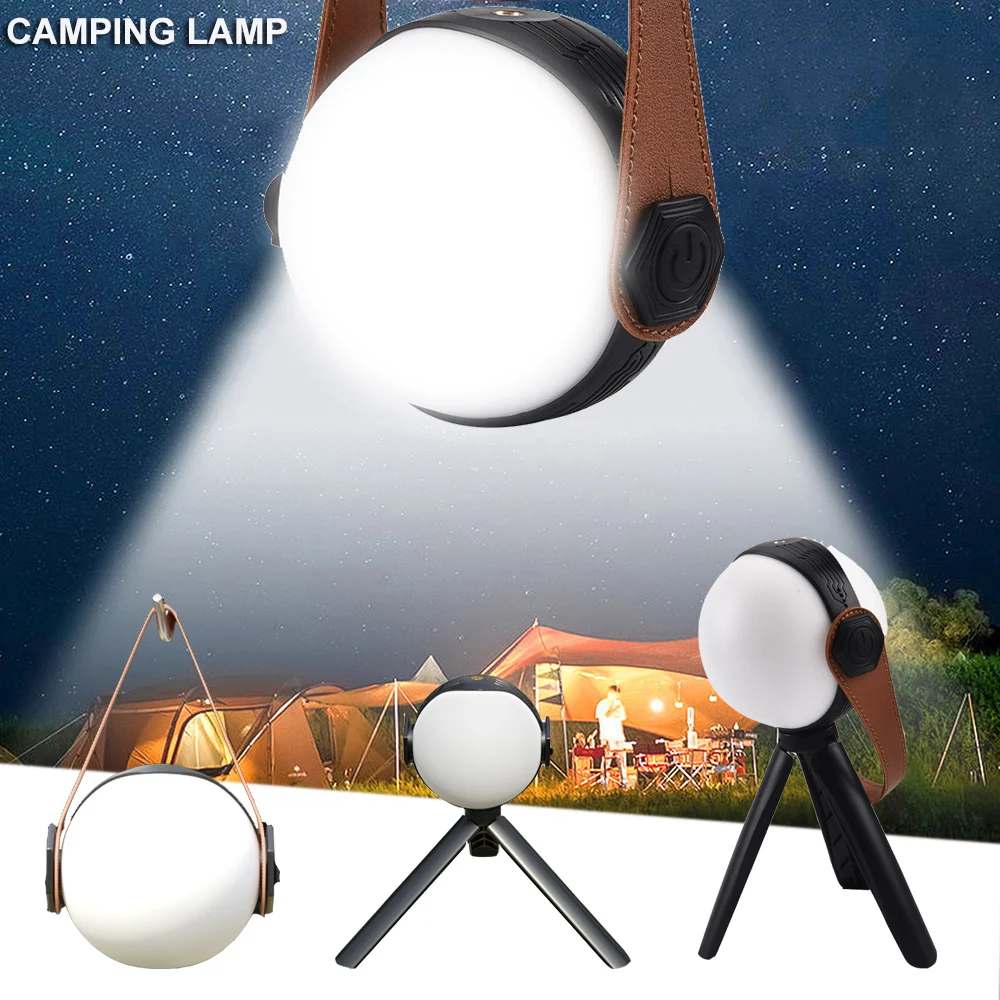 

LED Elf Ball Camping Light USB Rechargeable Ball Lights Emergency Power Bank Portable Torch Tent Lantern Work Lights with Tripod