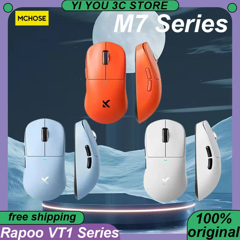 

MCHOSE M7 Gaming Mouse Wireless Tri-mode Lightweight Low Latency 8K PAW3395 Sensor Customized PC Gaming Laptop Esports Mice