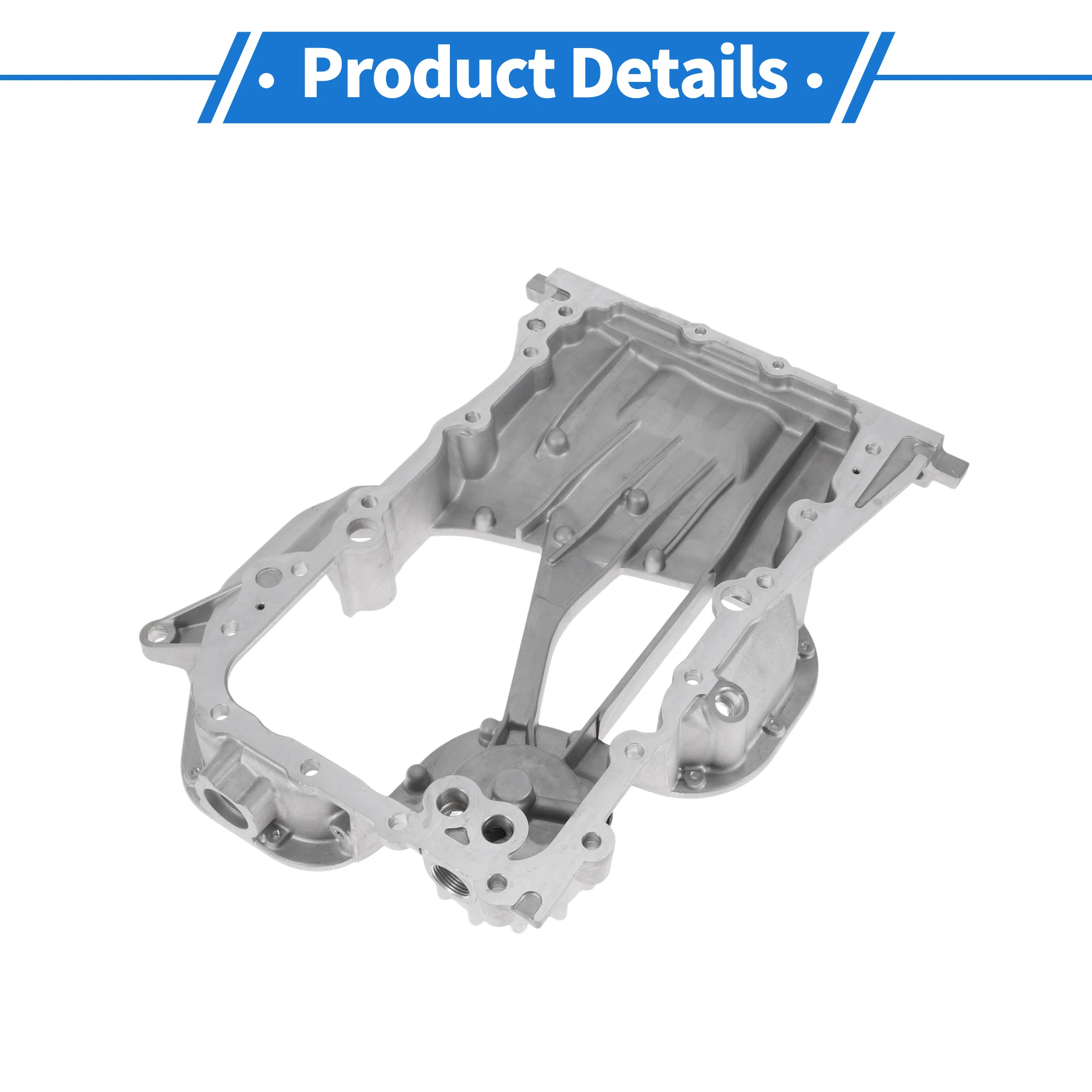 

UXCELL No.1210131121 Engine Oil Pan Oil Pan Sump Transmission Oil Pan for Toyota Camry 2005-2012 Aluminum Silver Tone