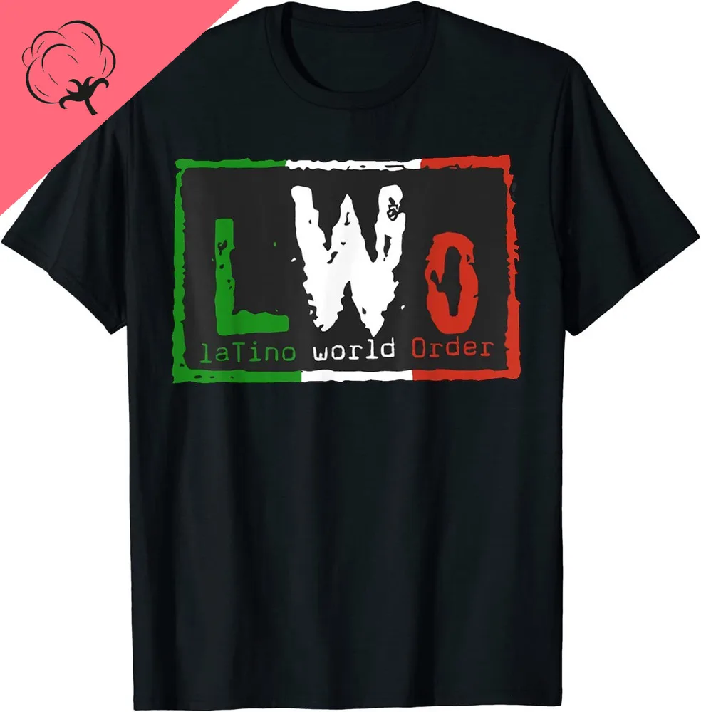 

LWO Latin World Order Creative printed T-shirt pure cotton daily comfort short sleeve crew neck top for both men and women