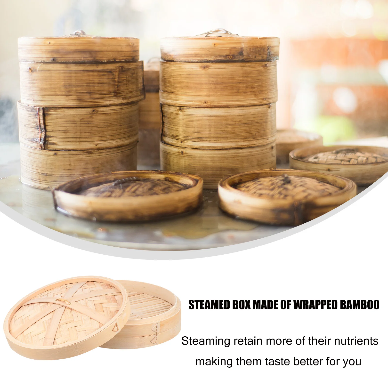 

Bamboo Steamer Food Steamers for Cooking Stainless Steel Cookware Basket Chinese