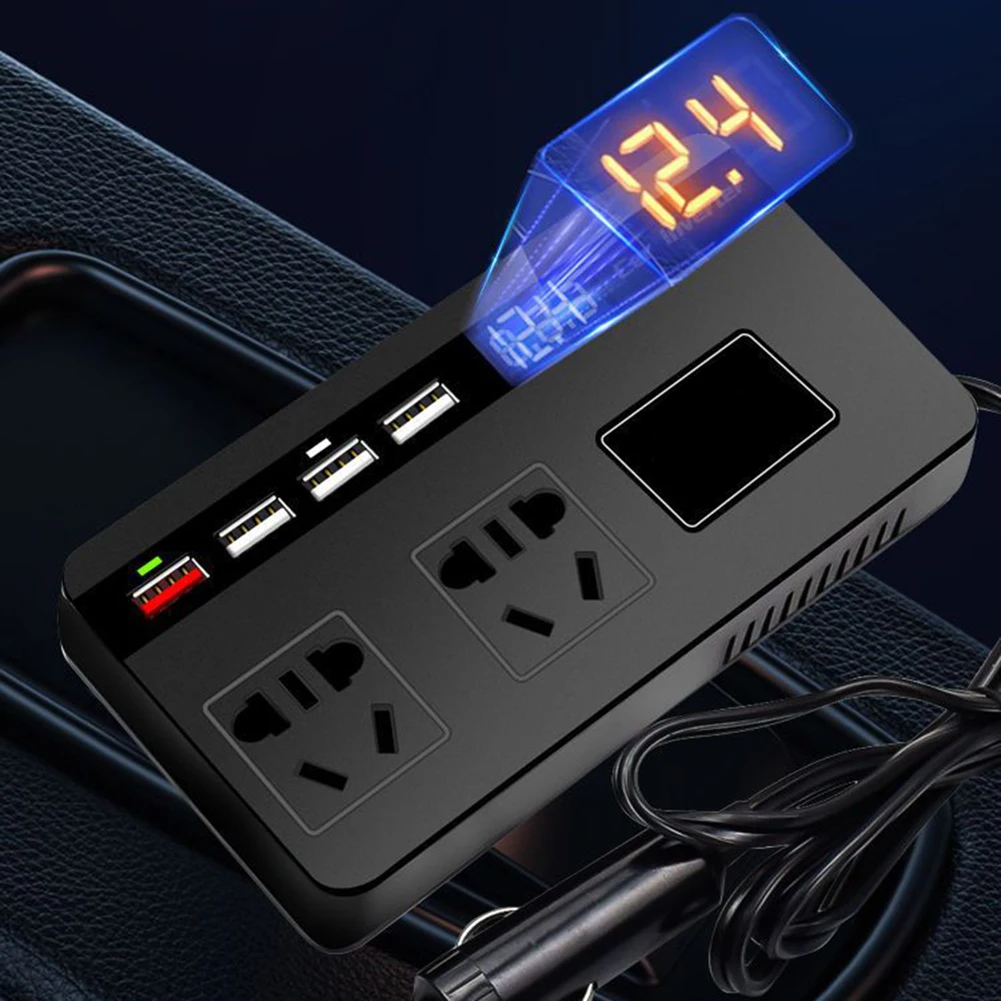 Car Inverter Power Inverter 12V To 110V Car Outlet Adapter 12V Inverter Car Inverter Overload Protection Power AdapterAccessorie