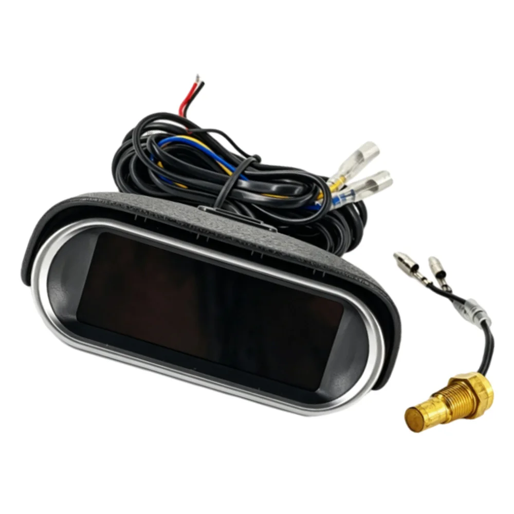 12V 24V 2-in-1 Digital LCD Water Temperature Gauge +Voltage Gauge  With 1/8 NPT Temp Sensor Water Temp Meter for Auto Cars SUV