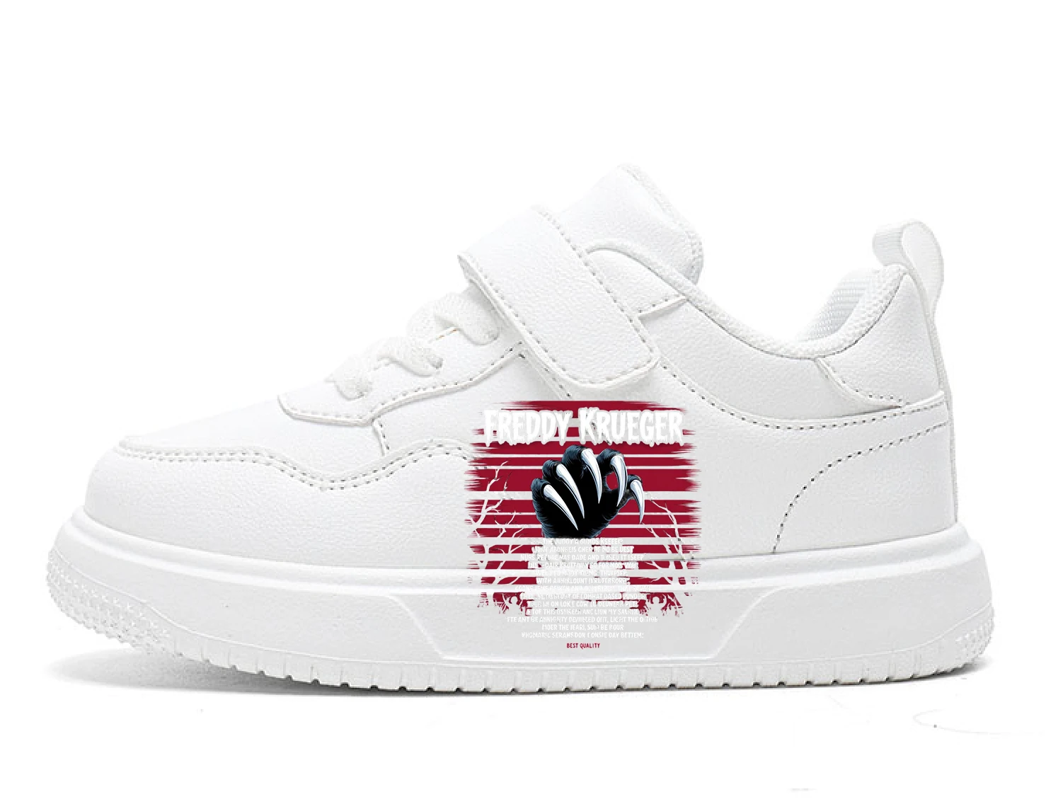 

Новые модные детские туфли для доски с круглым носком на плоской подошве с низким берцем и кровавыми руками, вулканизированная обувь на тему ужасов на Хэллоуин