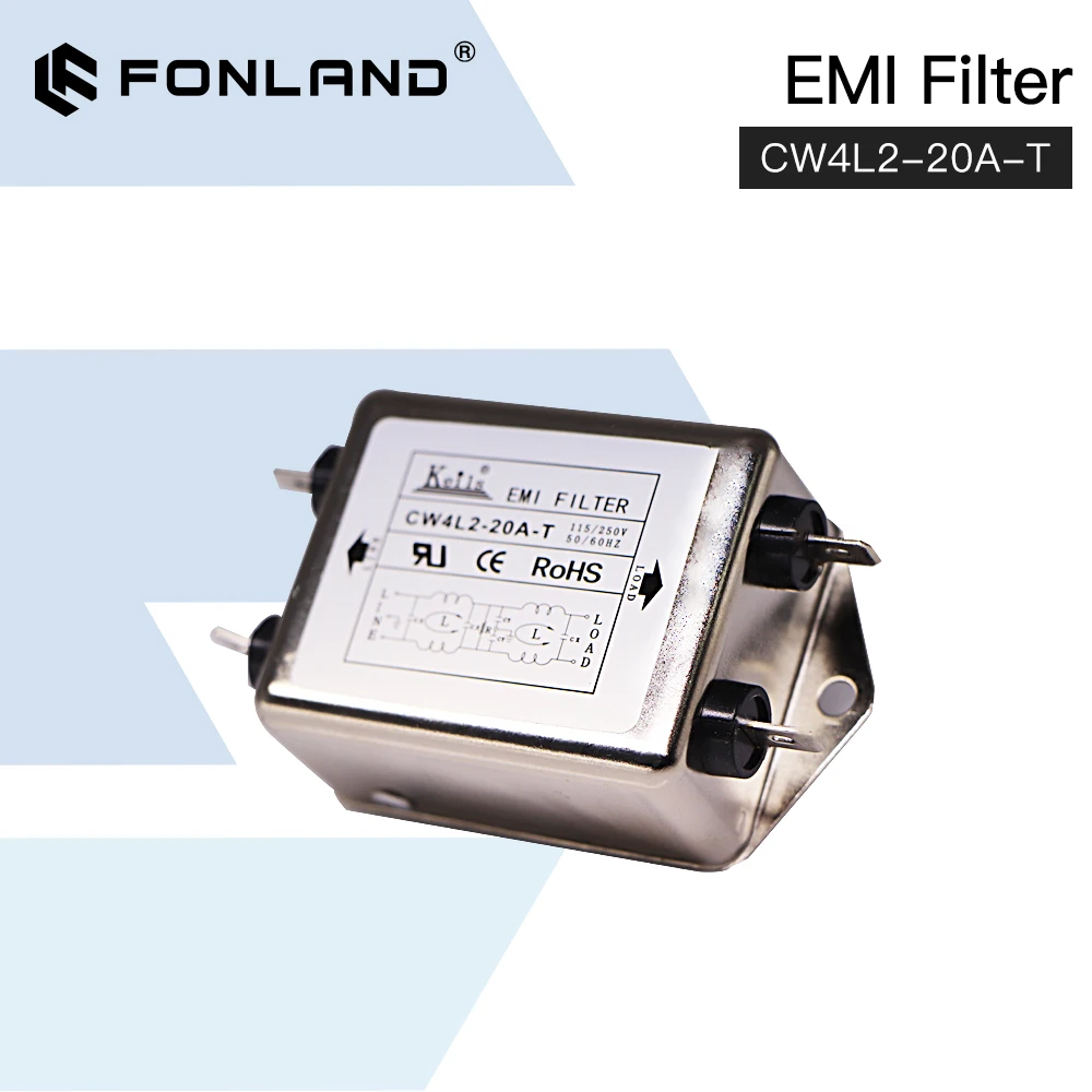 Fonland Power EMI Filter CW4L2-10A-T / CW4L2-20A-T Single Phase AC 115V / 250V 20A 50/60HZ OEM Replacement