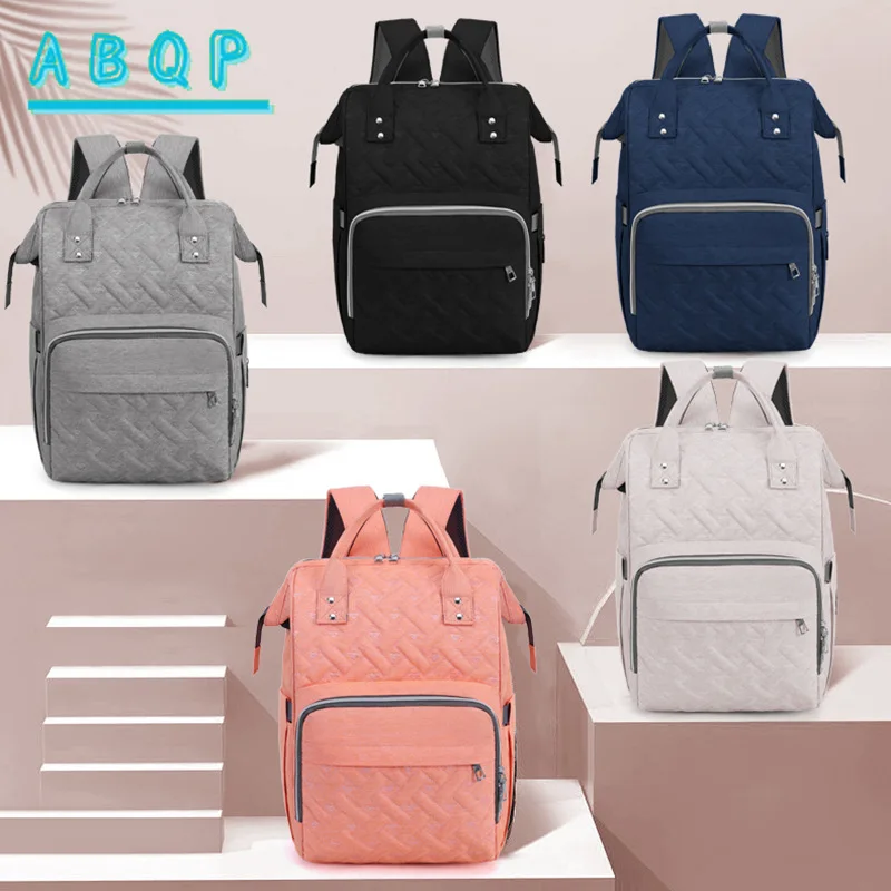 New Diaper Bag Backpack USB Large Capacity Baby Bag Going Out Lightweight Multifunctional Baby Products Storage Bag High Quality
