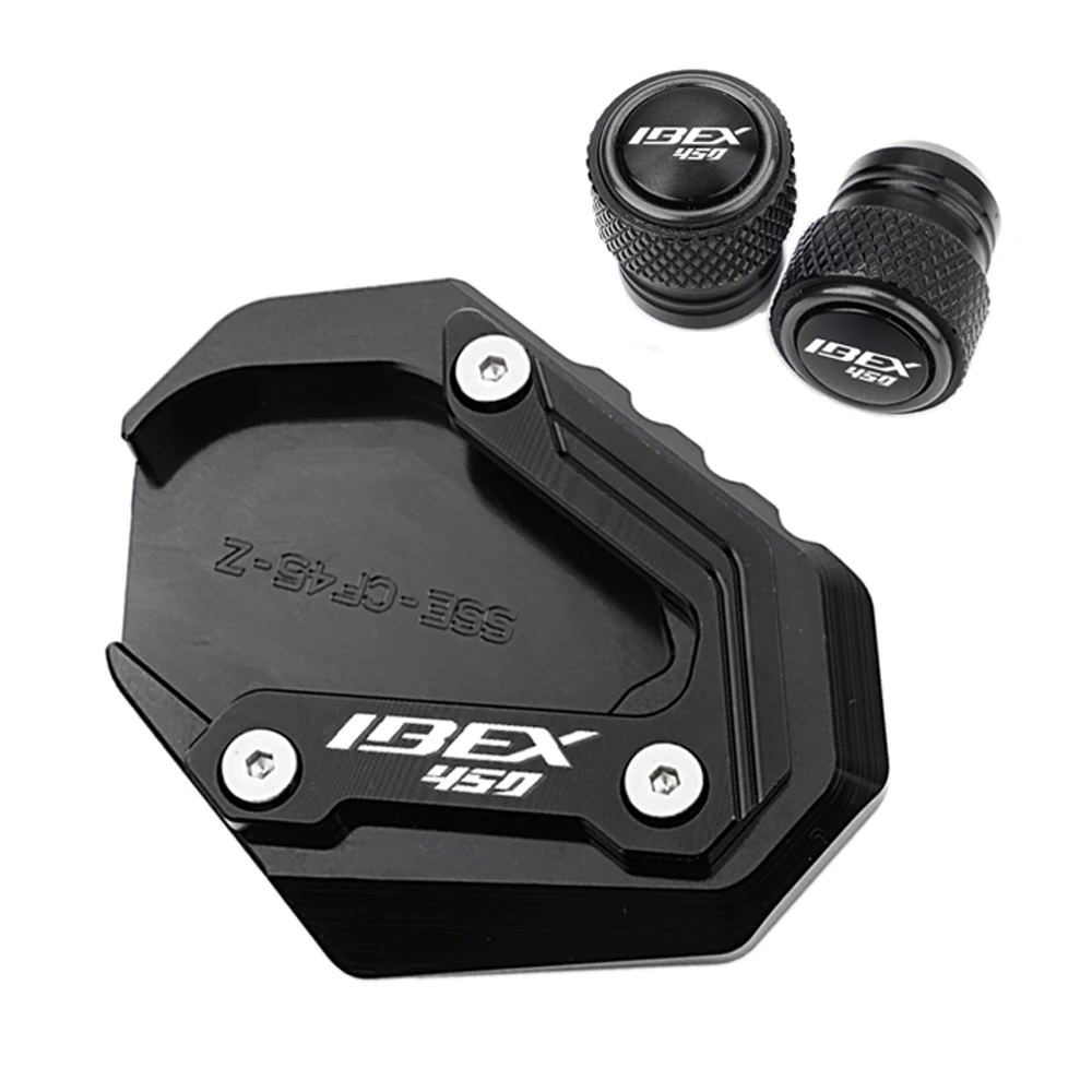 Für CFMOTO IBEX450 450MT 2024 2025 2026 CF 450 MT MT450 IBEX 450 Motorrad Seitenständer-Verlängerungsplatte Reifenventilkappen – Detail 7