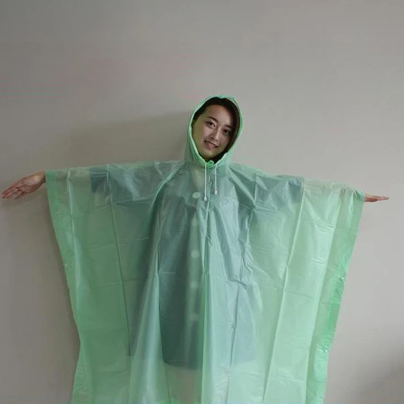 Chubasquero con capucha para exteriores, Poncho de lluvia impermeable para motocicleta, cubierta de lluvia para acampar, senderismo, VIAJES, 1 piezas