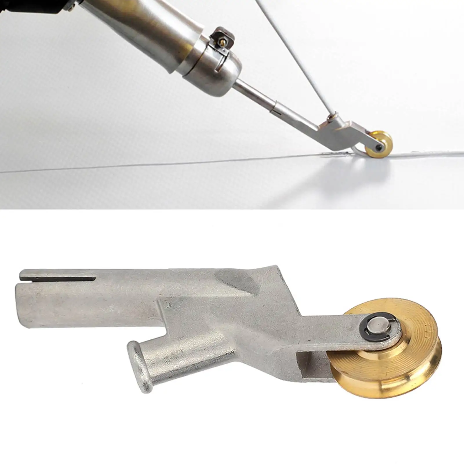 Boquilla de soldadura de suelo, boquilla redonda con rueda, accesorio de boquilla de soldadura de suelo de PVC