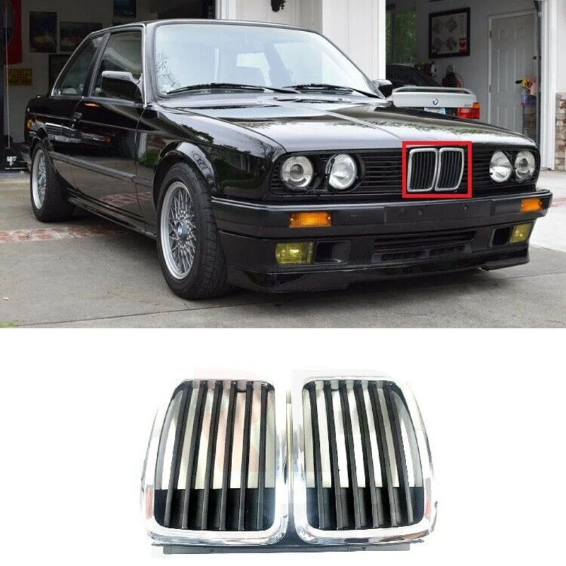 Front Hood Kidney Grille For-BMW 3 E30 1982-1994 FRONT CENTER GRILLE 51131884350