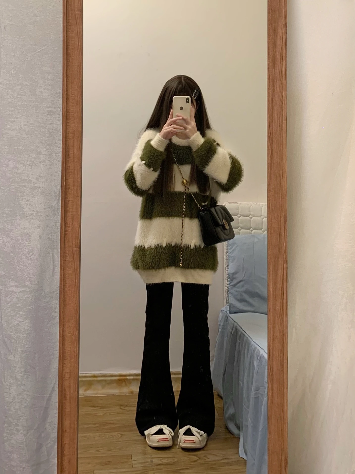 Soft Plu  Velvet Striped Color Blo Women's Sweater Autumn Winter Loose Design Lazy Knitted Top Comfortable Warmth