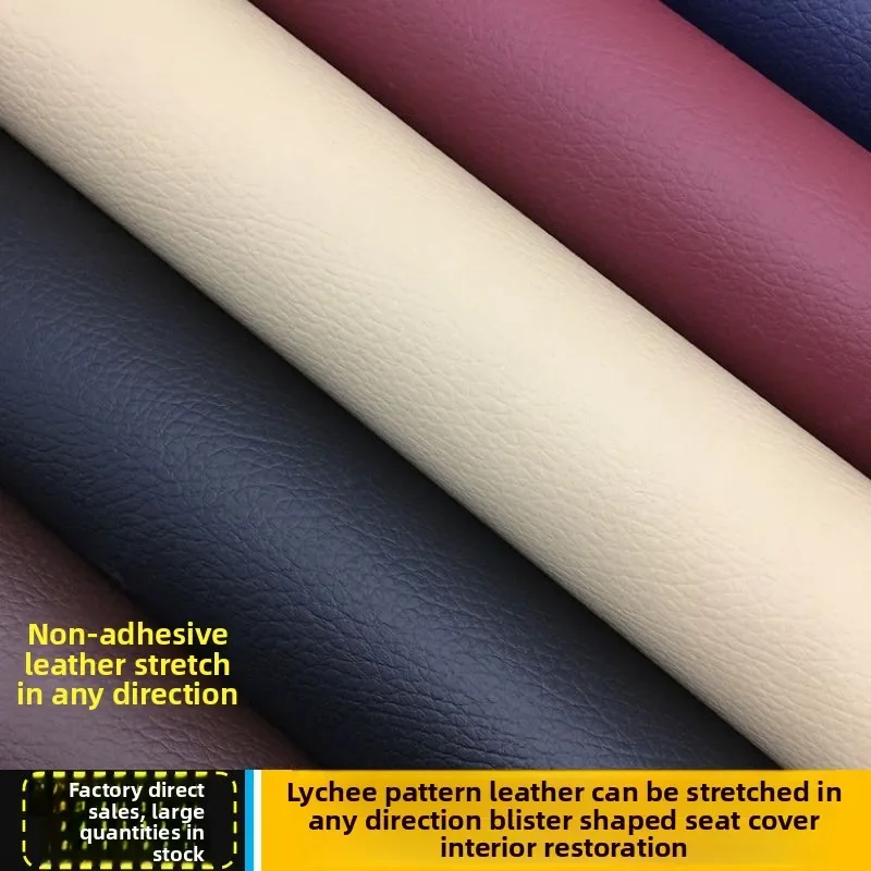 

Искусственная кожа (полу-ПУ) 0,8 мм, тянущаяся в 4 направлениях, для автомобильных сидений, отделки приборной панели и обшивки потолка ‌ Ткань с тиснением под кожу личи