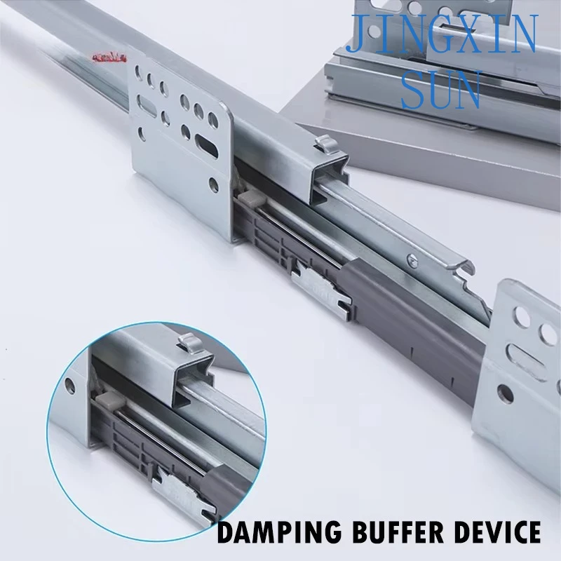 Hot Selling Soft Close Silent Damping Slim Drawer Box Furniture Cabinet Metal Storage Drawer Slide
