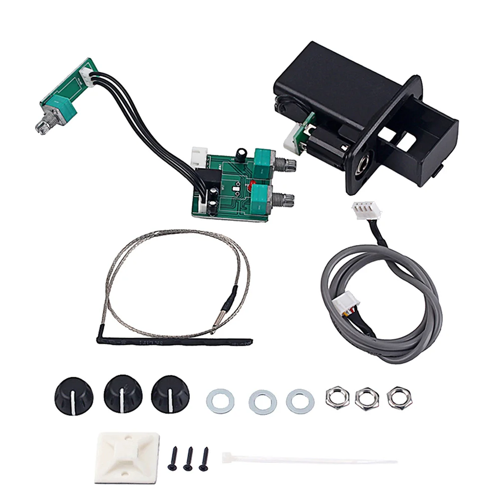 

Guitar Pickup 3 Band EQ Preamp System Piezo Microphone Amplifier Black Solder Free Installation Durable Student Music Lover Gift