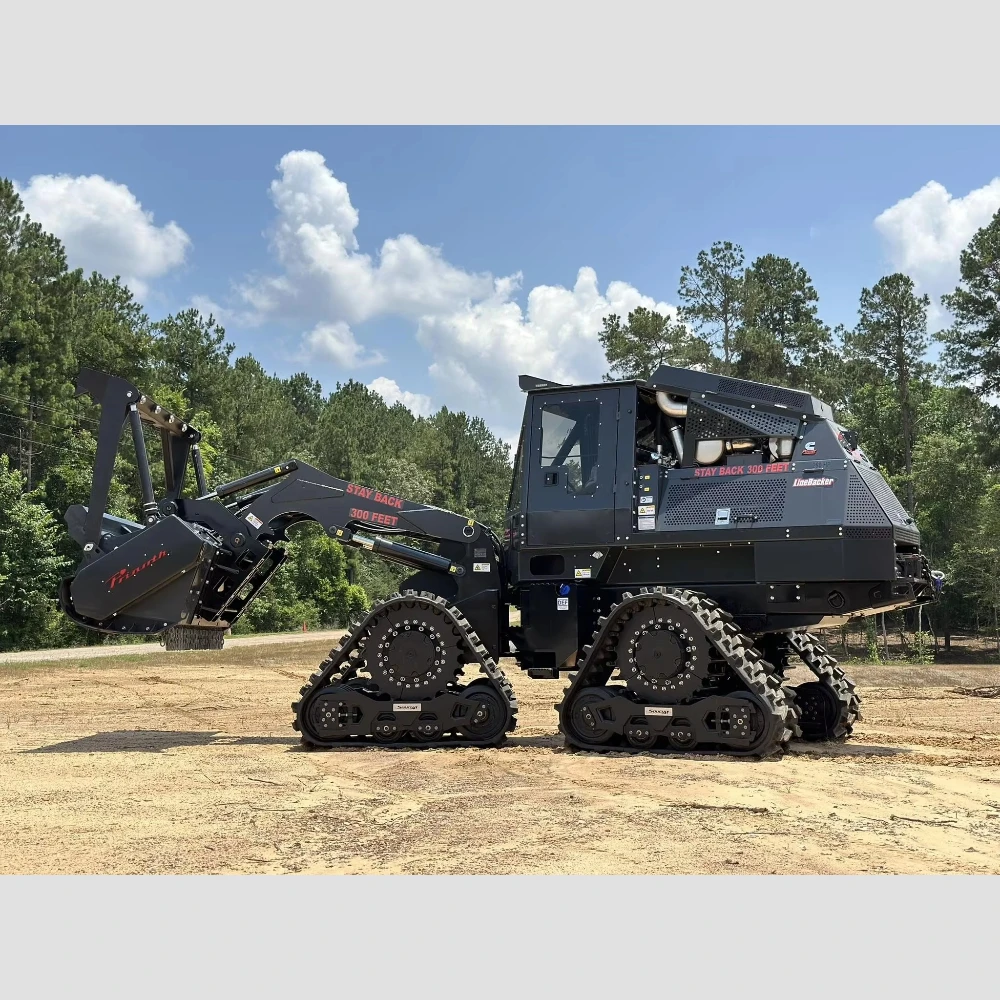 Equipamento forestal rastreado de alta tecnologia personalizado, máquina de esteira resistente para registro, limpeza de terras, corte de árvores e pr de madeira