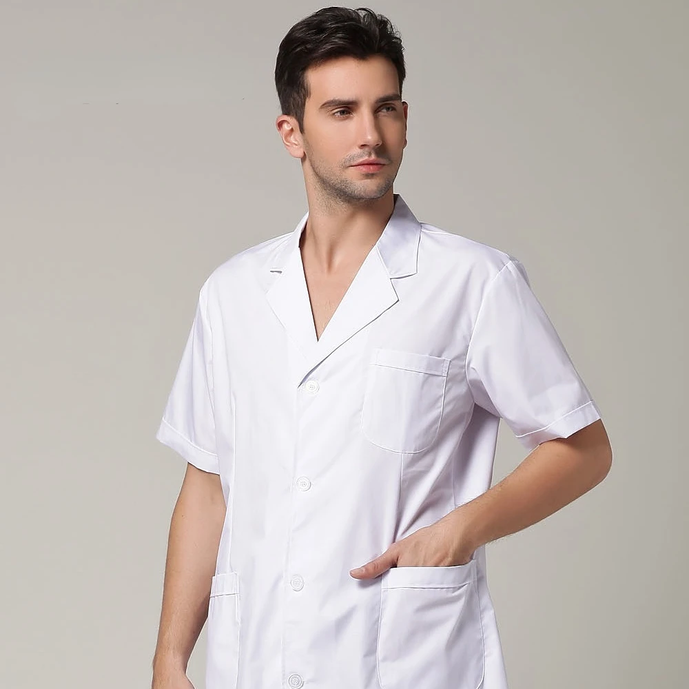 

Doctor's white coat nurse short sleeve summer half sleeve female doctor experimental pharmacy long sleeve work clothes