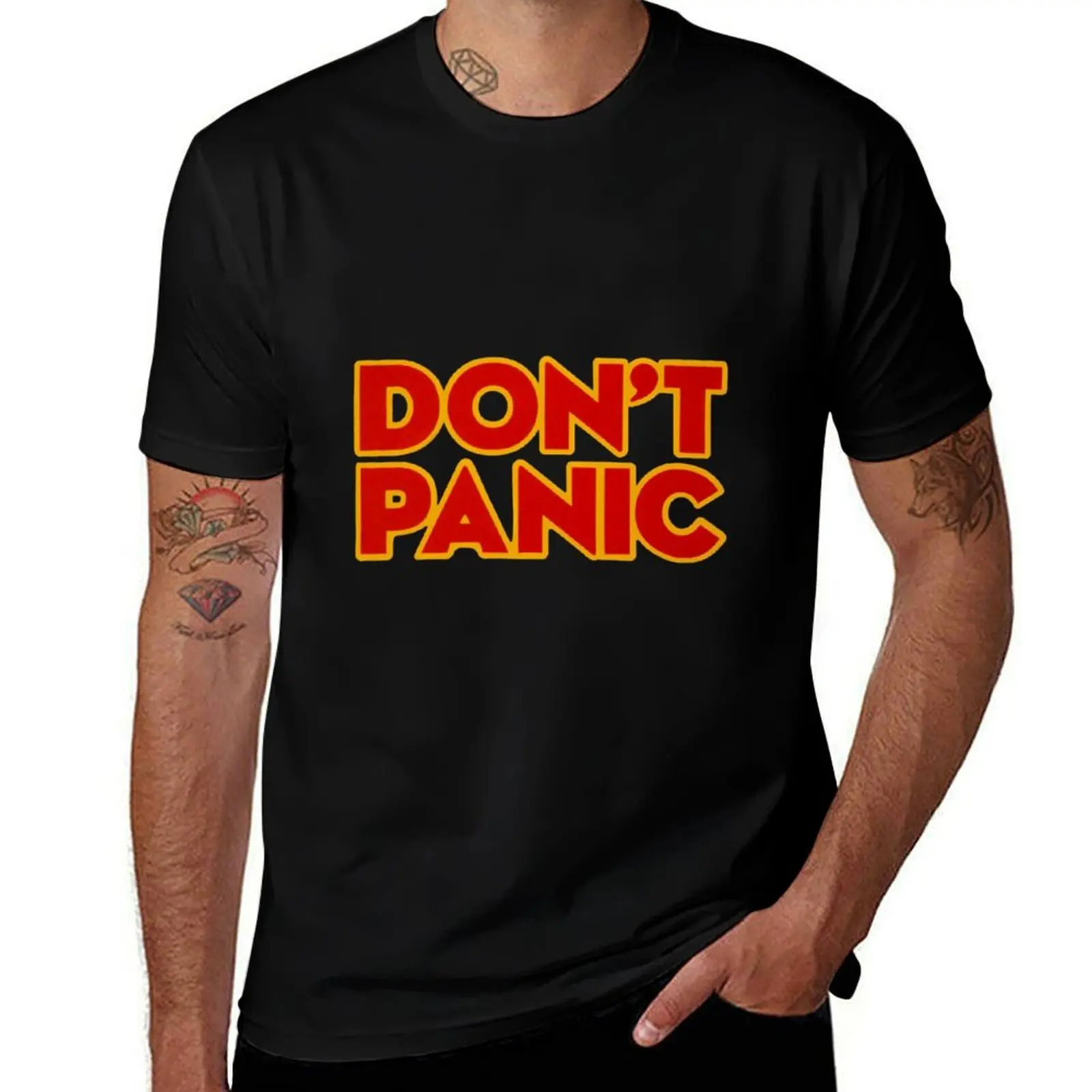 Don_t Panic(2) T-Shirt Christmas Theme Tee Top