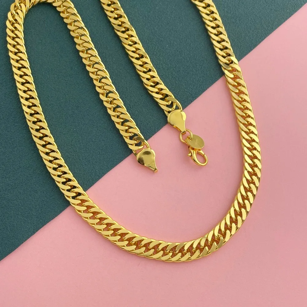 Trendy Neutral 8MM Double Clasp Side Necklace 18-24