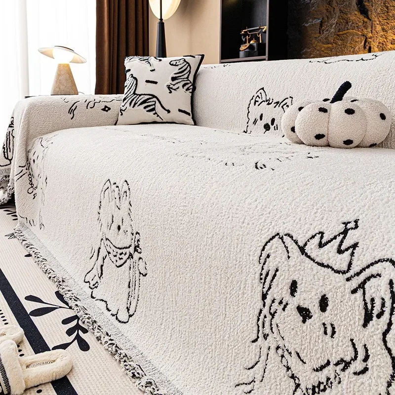1PC Sofa Towel Four Seasons Universal Cartoon Cute A Whole Full Cover Leather Sofa Cover New Non-slip Seat Cushion