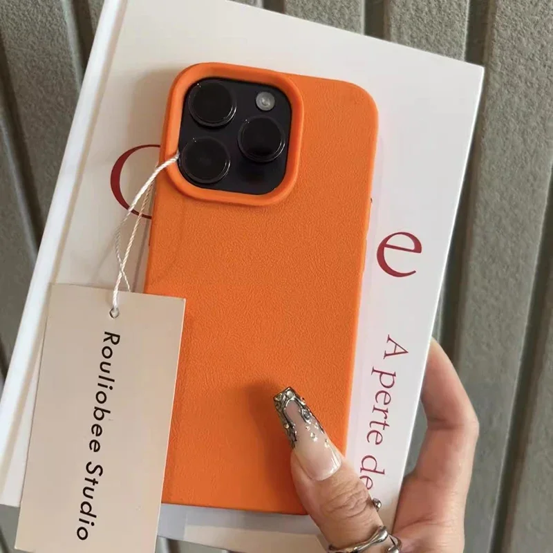 Funda suave de teléfono con patrón de lichi en colores candy para iPhone 17 Pro Max 11 12 13 14 15 16 Pro Max 17 Air 16E X XS XR a prueba de golpes 5