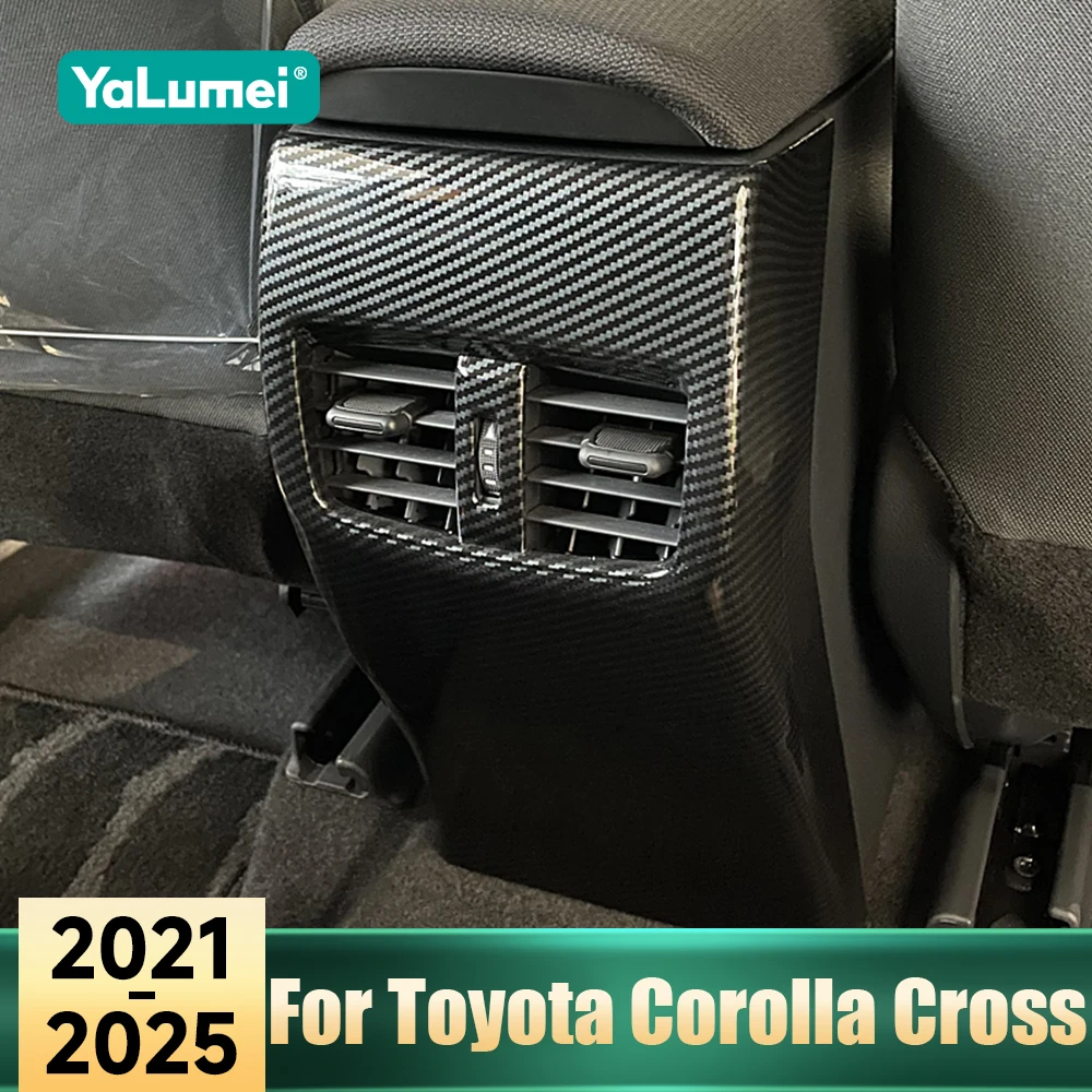 Für Toyota Corolla Cross XG10 Hybrid 2021 2022 2023 2024 2025 Auto Hintere Klimaanlage Lüftungsgitter Rahmen Anti-Kick-Panel Abdeckung