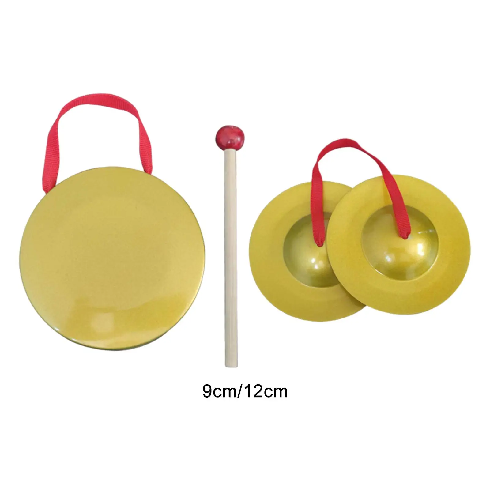 Mini Hand Cymbals Gong Instrument,Chinese Traditional for Holiday Celebration