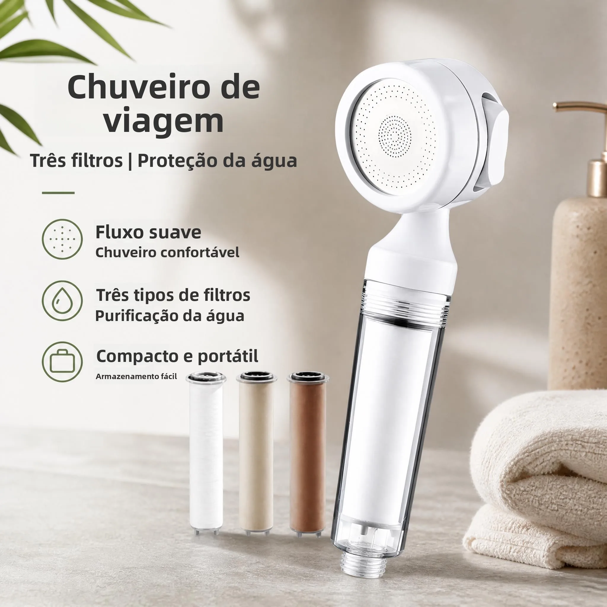ポータブルトラベルシャワーヘッドホテル滞在用ミニバスシャワー噴霧器加圧バスツールシンプルスタイルabs食品グレードシリコン