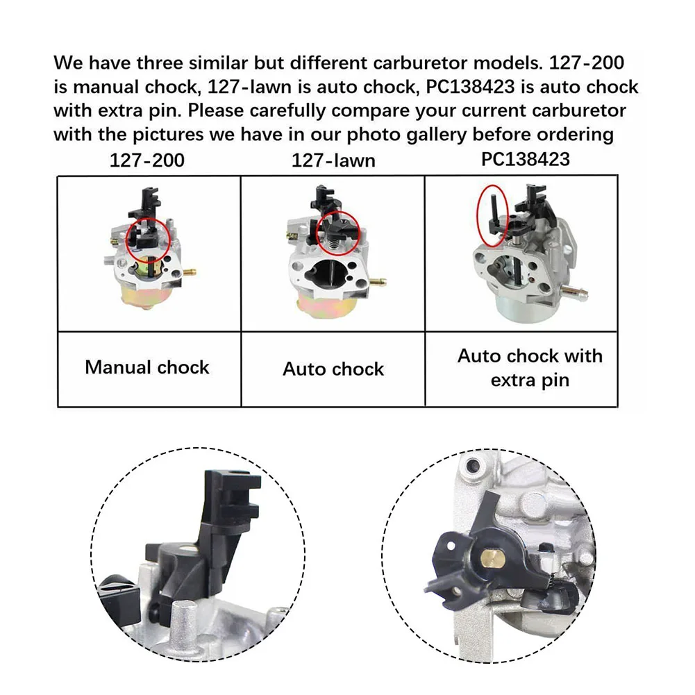 Mower Carburetor 2KW - 3KW 5.5HP 6.5HP Accessories Generator Parts SP-GG350 1 Set For 168FA 168FB 170F 2022 New