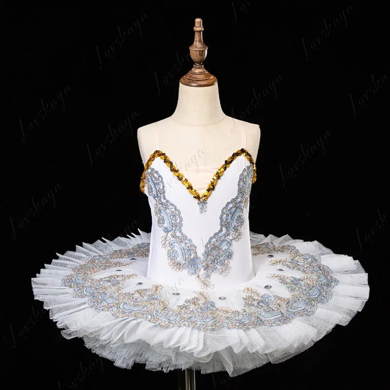 Disfraces de actuación para niños - Trajes de baile de ballet - Tutú de ballet para niñas con mangas abullonadas - Falda de baile