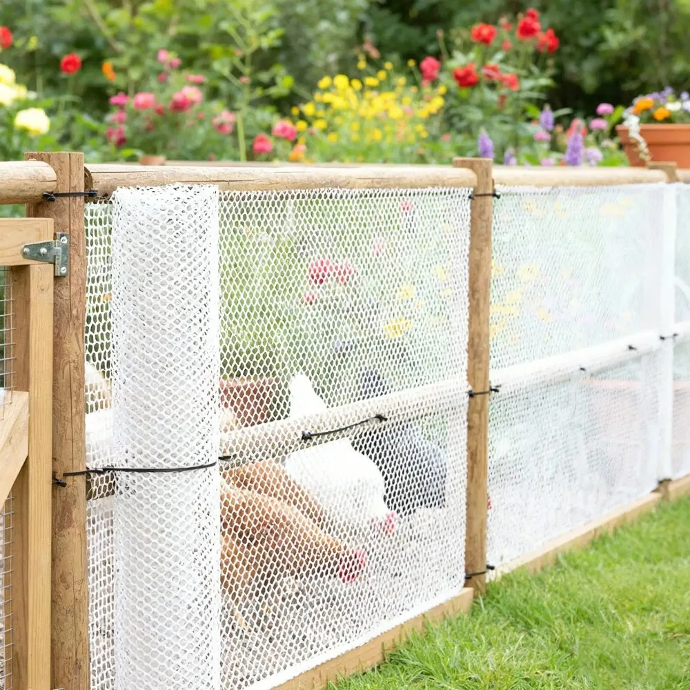 Plastic Garden Protective Net, Poultry Wire Fence, 50 Zippers, Chicken, Dog, Poultry Breeding