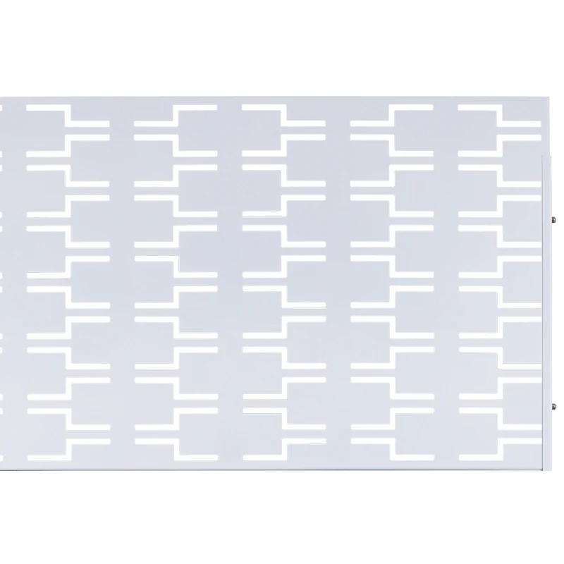 Outdoor & Indoor Privacy Screen Metal Privacy Screen 76" H×48" W, Freestanding Decorative Privacy Screen for Deck Balcony Patio, Privacy Fence Panels for Outside Lawn Garden PS112 WHITE view 6
