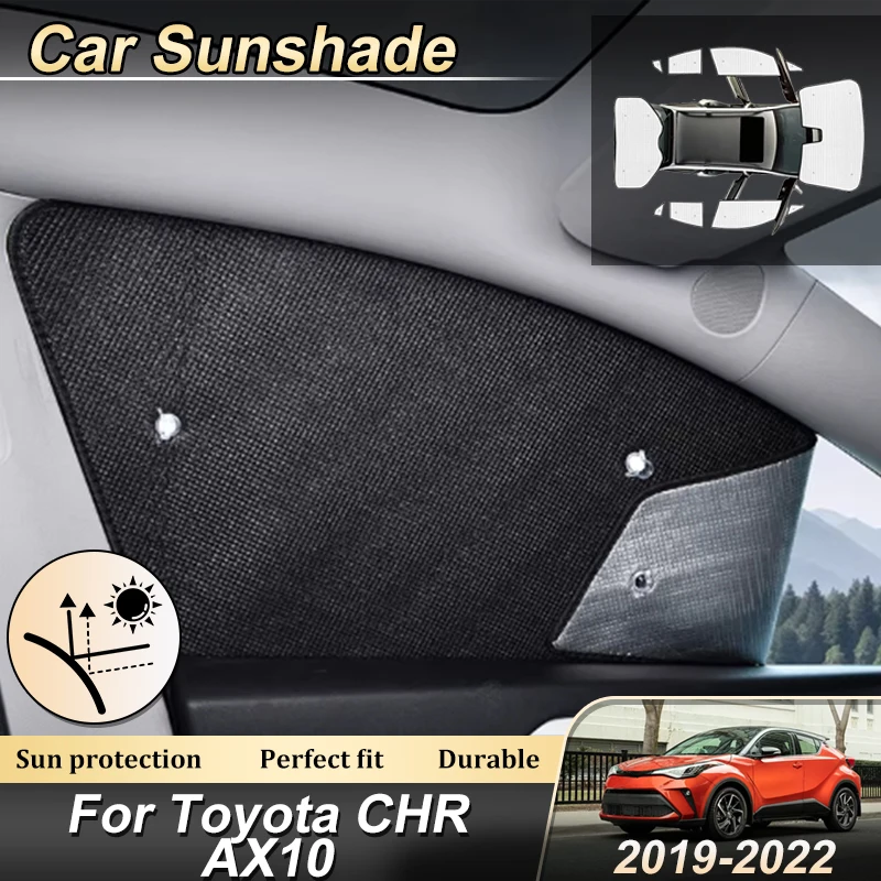 

Car Sunshade For Toyota C HR Accessories CHR MK1 2019 2020~2022 Car Full Covers Sun Visors Window Shading Sun Protector Covers