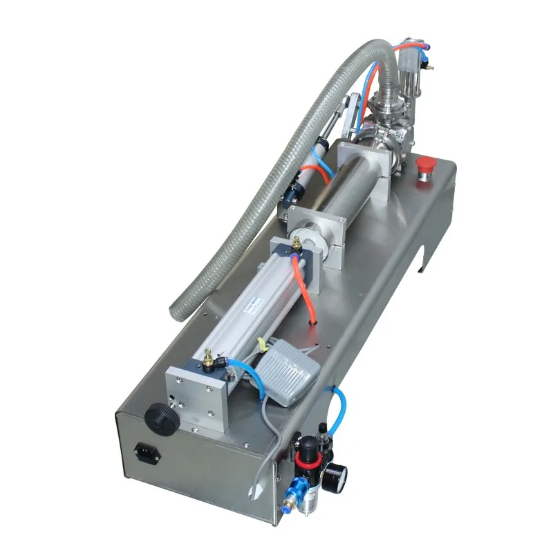 Pneumatic piston filling paste emulsion filling equipment  1000Ml single paste self-priming filling machine