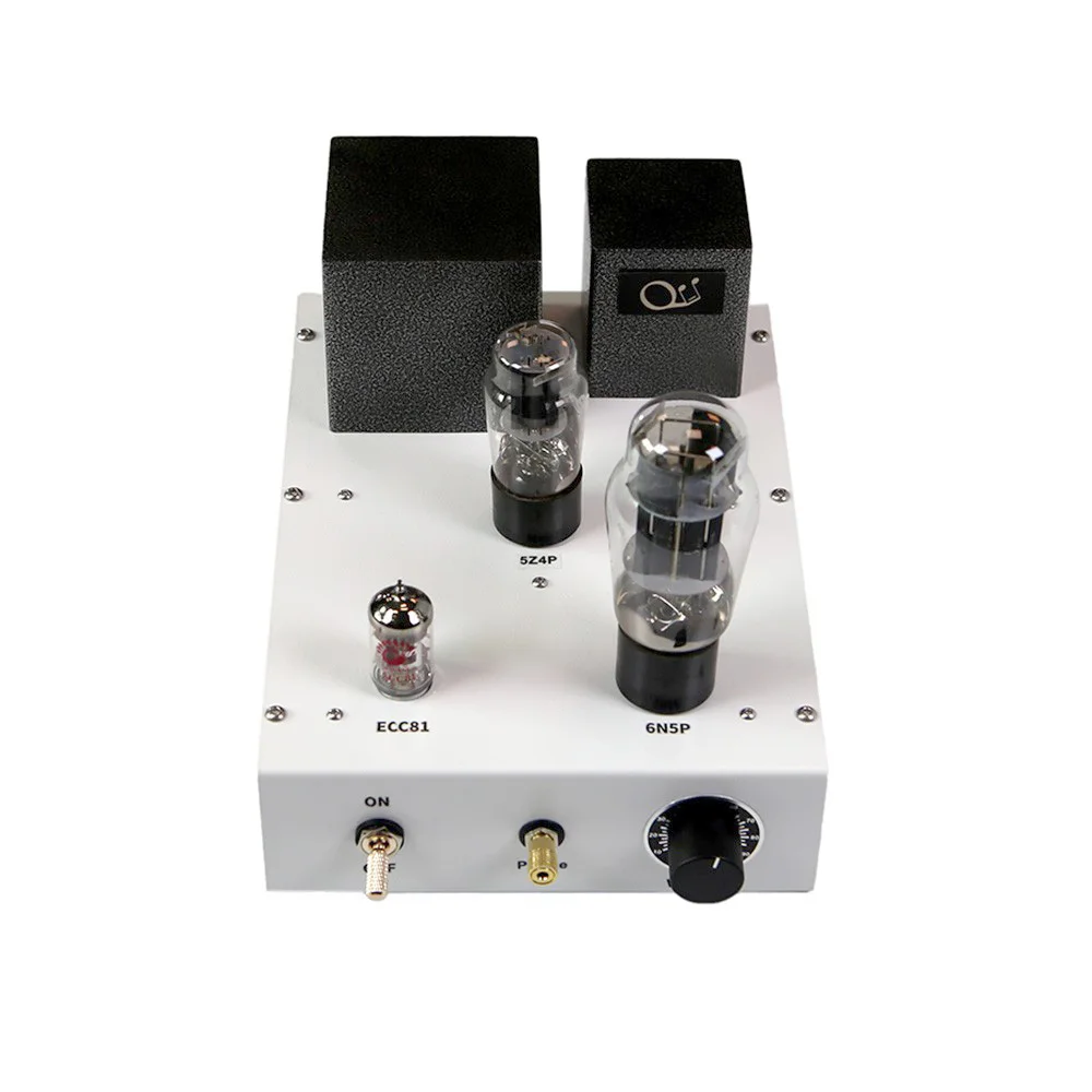 

E5WE Pure Tube Headphone Amplifier, 12AT7 + 6N5P/6080, Tube Rectifier, High Power Output, Zero Noise Floor