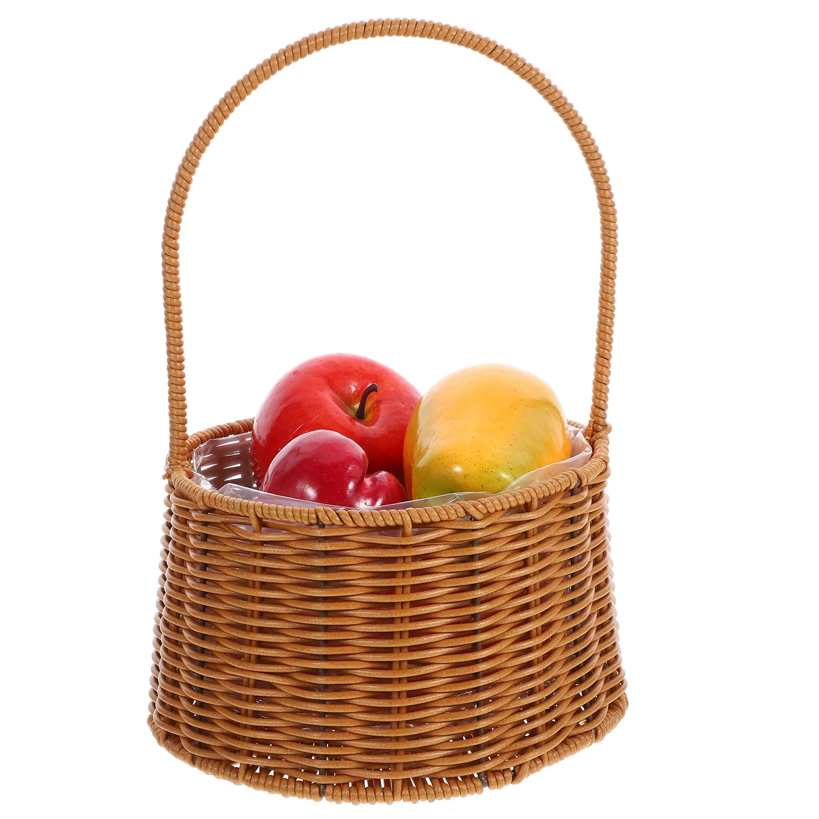 

Stylish Woven Handheld Storage Portable Flower Gift Flower Storage Basket Picnic Basket Compact Handheld