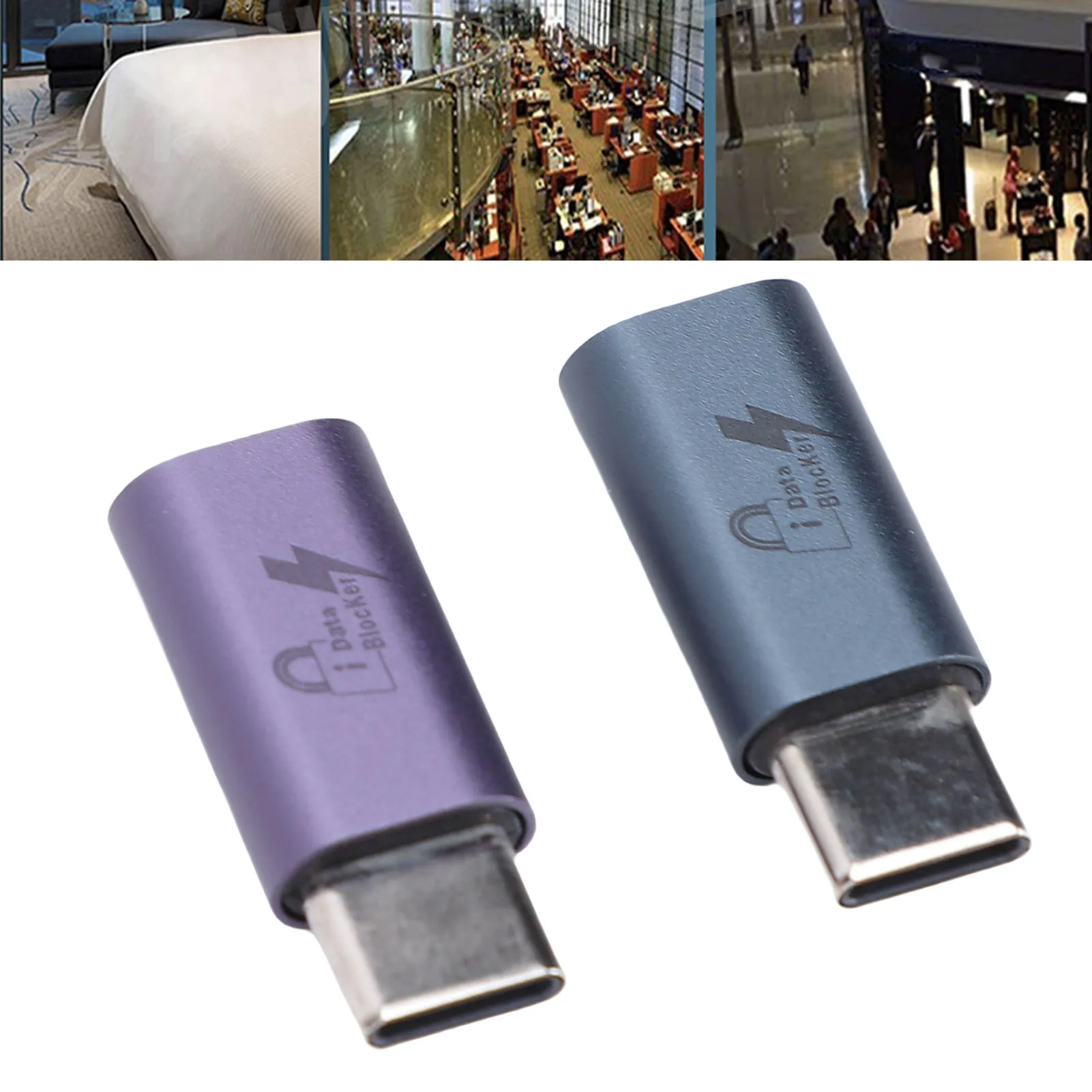 USB C to C Data Blocker Anti Juice Jacking Refuse Hacking USB Data Blocker Only for Safe Charging Mobile Phone Data Blocker view 3