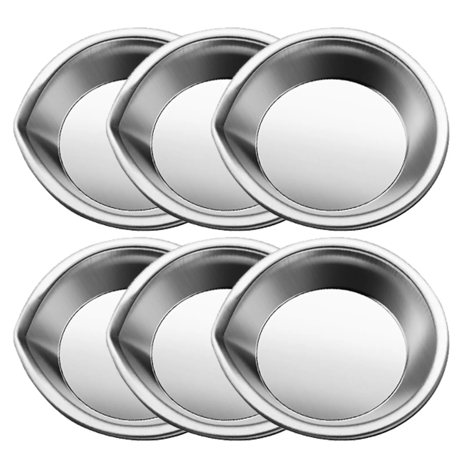 6Pcs Multi-Function Watercolor Plates Stainless Painting Trays Reusable Color Mixing Trays School Painting Supplies
