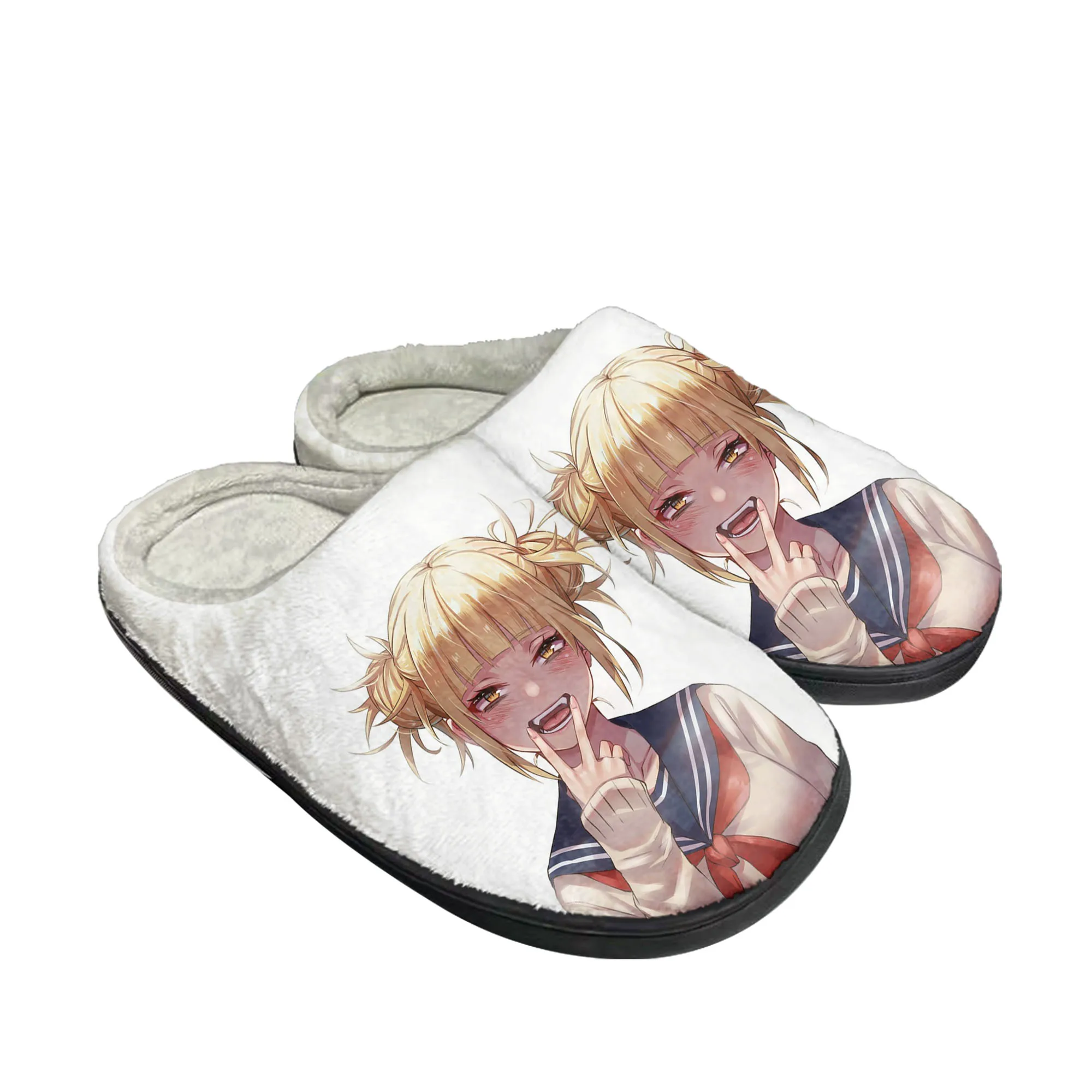 Himiko Toga Anime My Hero Academia Home Baumwolle benutzerdefinierte Hausschuhe Herren Damen Sandalen Plüsch lässig warm halten Schuhe Thermo-Slipper