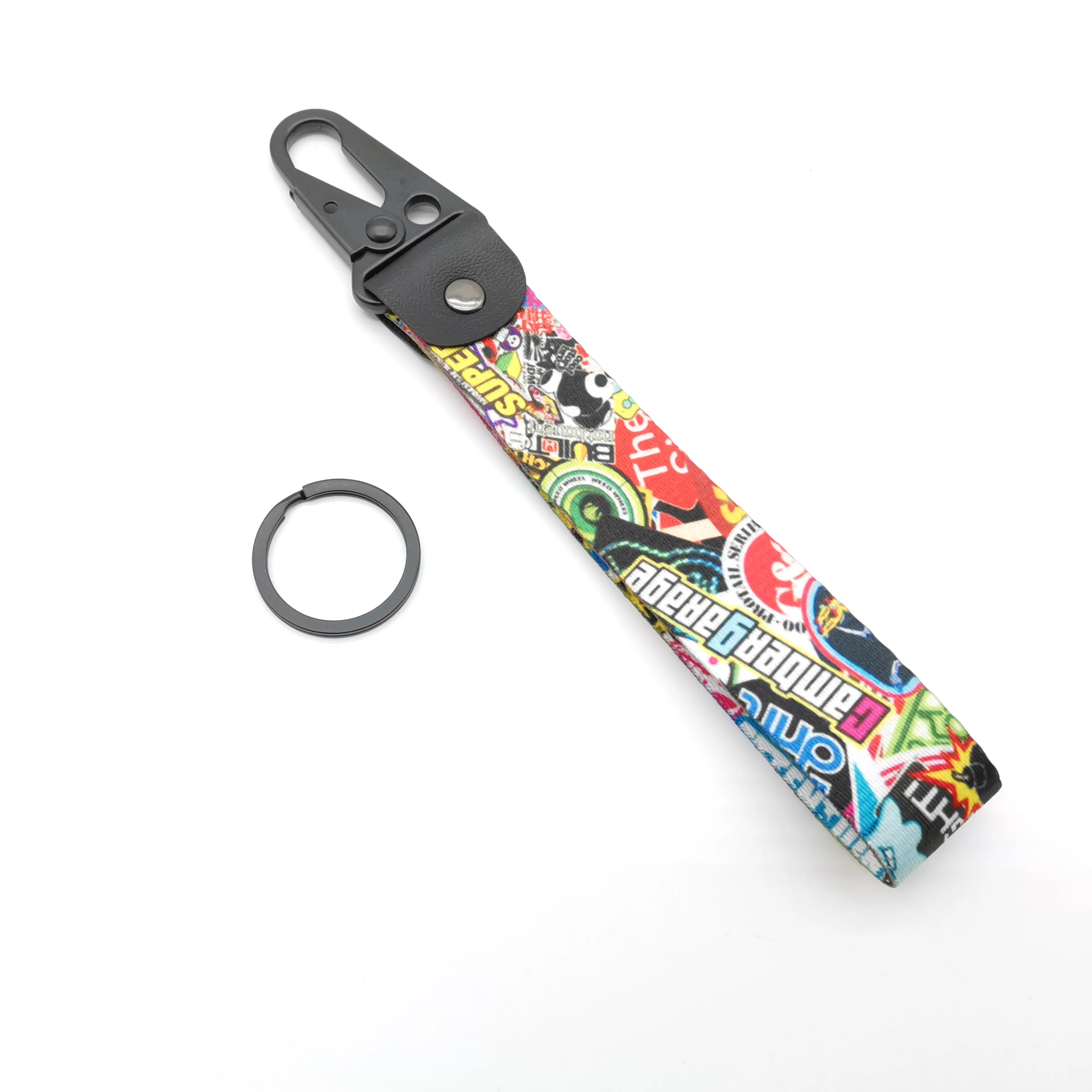 Slow Car Club Keychain JDM Japanese Nylon Key Tags Moto Keychain JDM Slogan Keyring Car Lanyard JDM Redsuns Motorcycle Key Strap