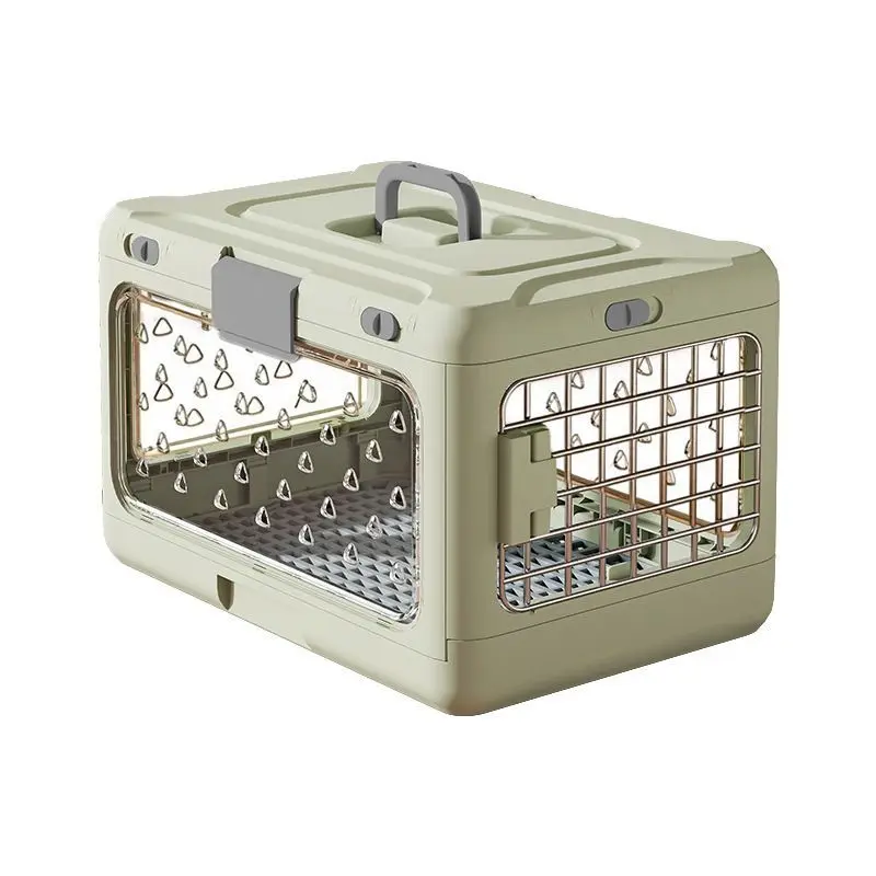 

Portable folding pet air case Car cat checked out Portable travel breathable large capacity cat case