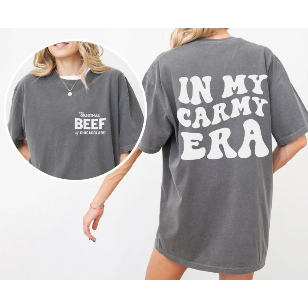 في عصر بلدي كارمي قميص البقر الأصلي من شيكاجولاند وجبة عائلية سباغيتي جيريمي ألين المشجعين للجنسين تيز الملابس الجمالية #4