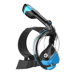 Diving Masks with Electric Fan,Foldable Breathing Tube, Reducing System Full Face High Airtightness,Multi Color and Multi Size