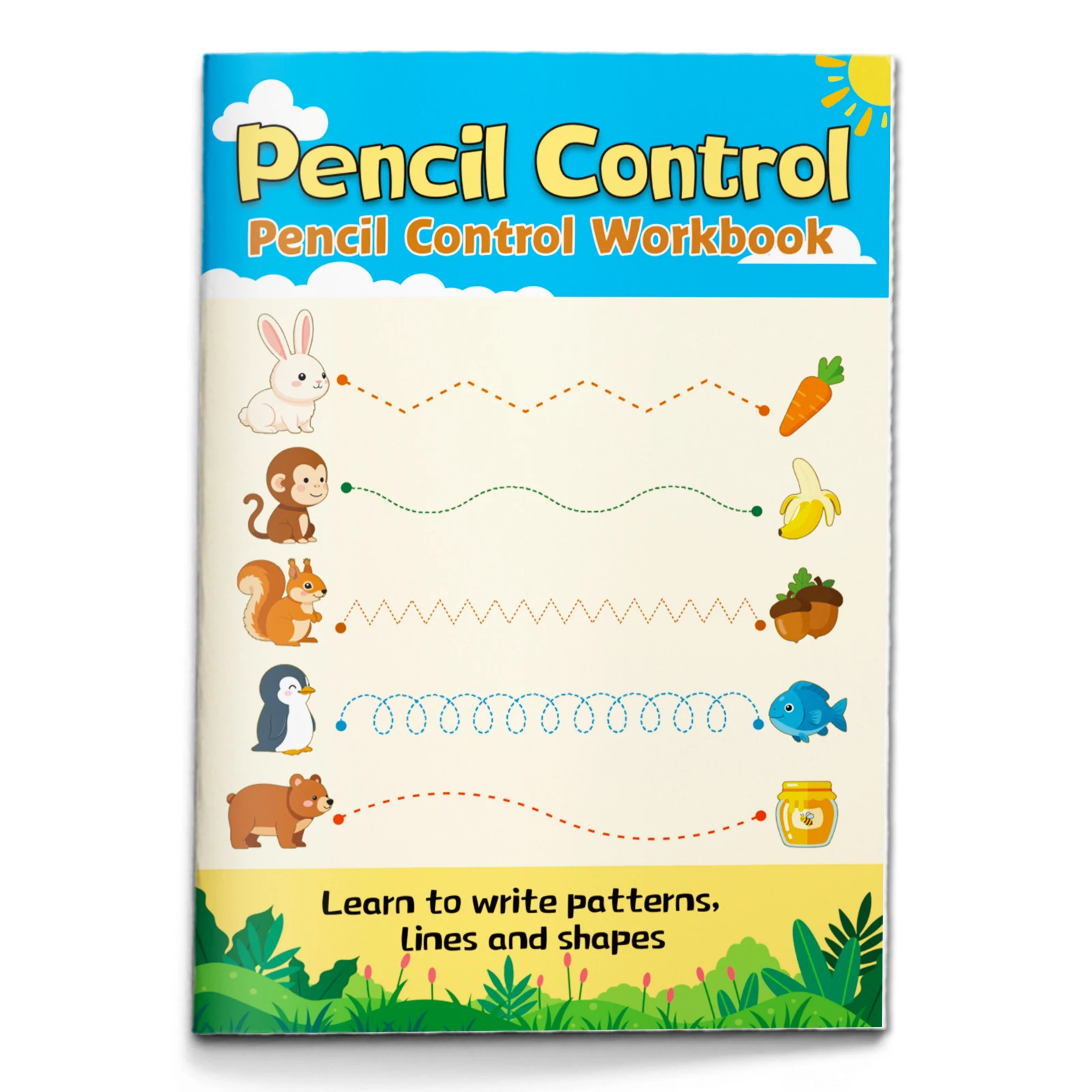 

Pencil Control Workbook: Build Writing Readiness and Fine Motor Skills, Learn To Write Patterns, Lines and Shapes