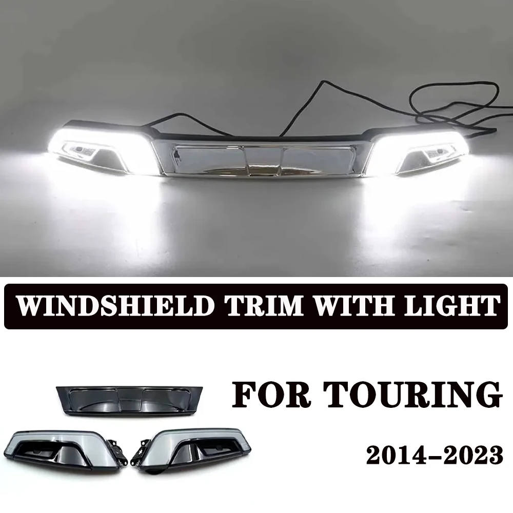 

Windshield Trim With Light for Street Glide FLHX LED Electra Glide Ultra Parts 2014 - 2023 For Harley Touring Accessories