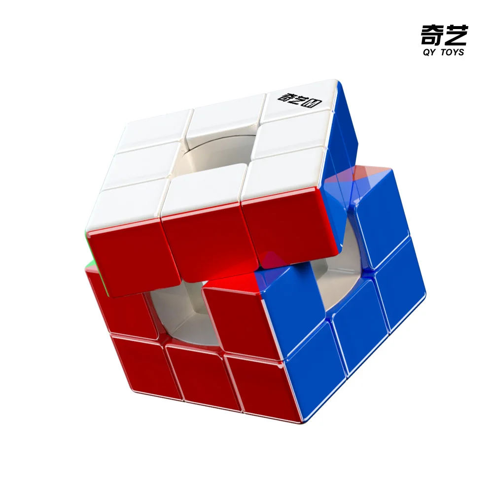 Qiyi Racing Cubo Vuoto Cubo Magico UV Magico Senza Adesivo Fidget Giocattoli Cubo Magico Puzzle Qiyi Hollow 3x3 M