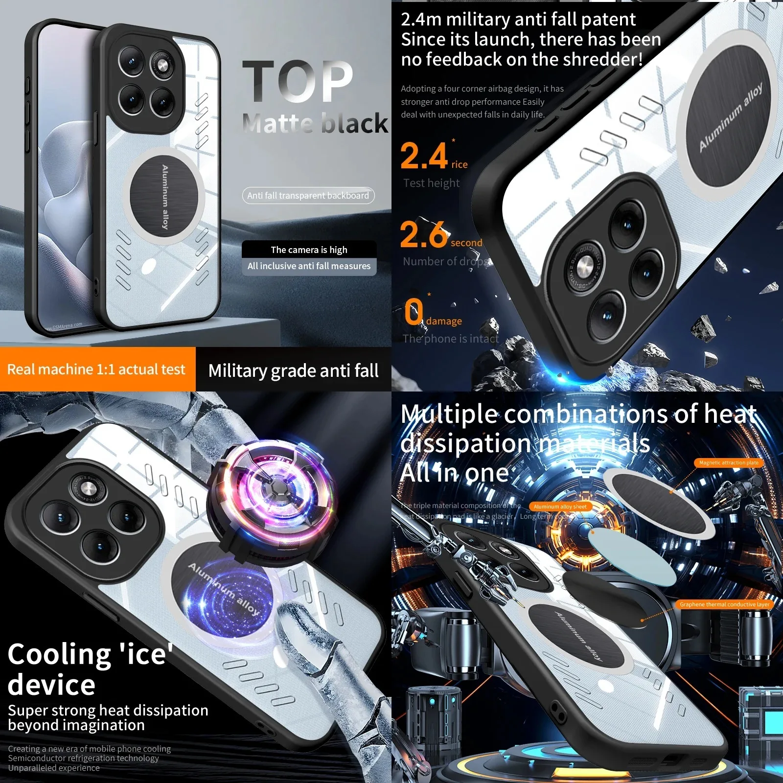 Breathable Phone Case For MOTO Edge 70 Pro Pro+ Ultra Max Fusion Fusion+ 5G Heat Dissipation Case Transparent PC Magnetic Cover